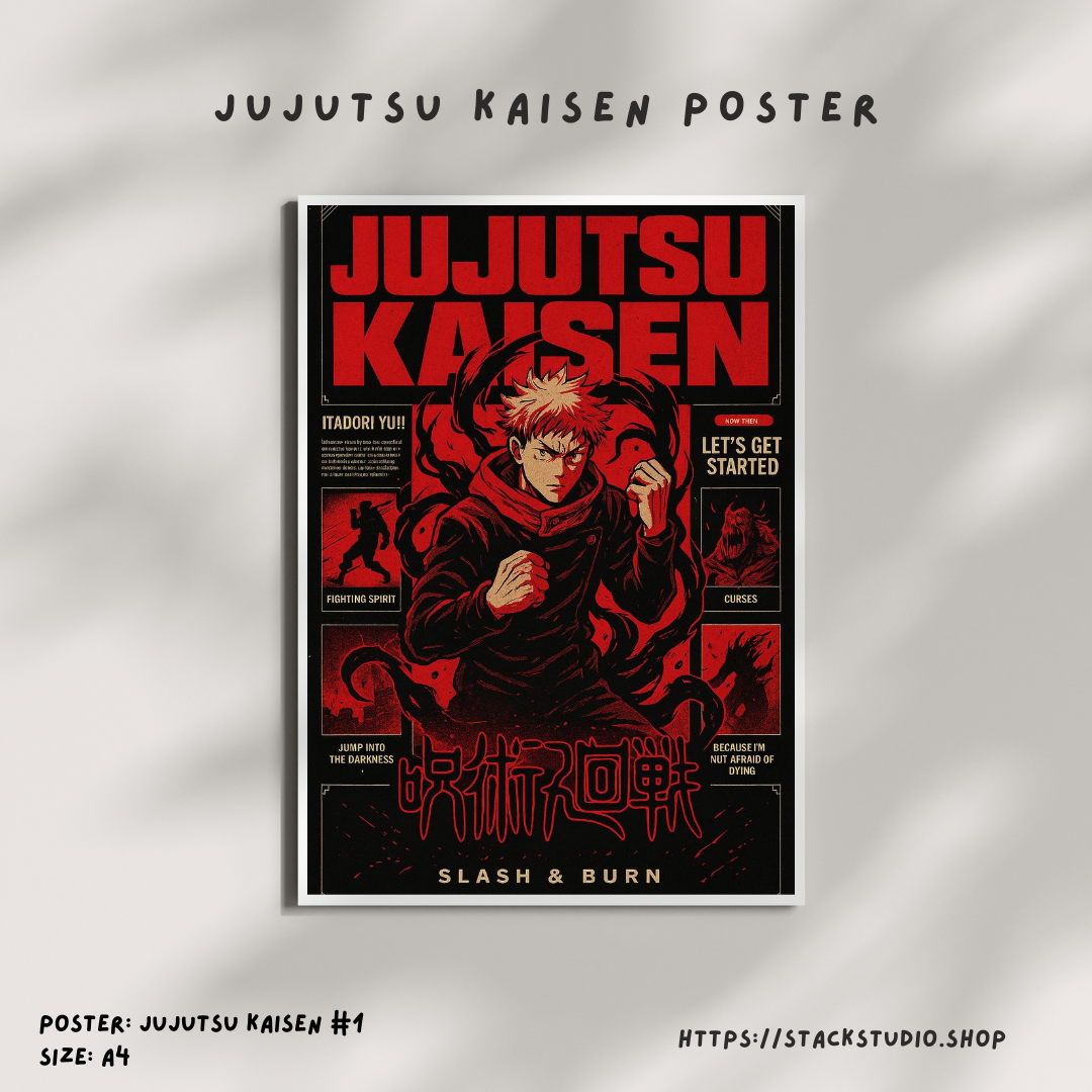 Jujutsu Kaisen Poster (A4 Size)